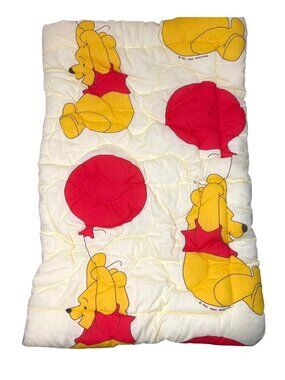 Vintage Winnie The Pooh Toddler Sleeping Bag Quilted Sears Roebuck